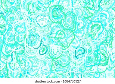 Light Green vector texture with abstract forms. Colorful chaotic forms with gradient in modern style. Background for a cell phone.