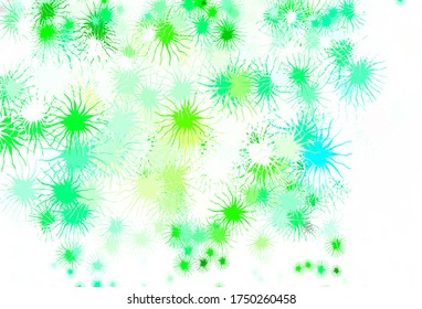 Light Green vector texture with abstract forms. Colorful chaotic forms with gradient in modern style. Simple design for your web site.