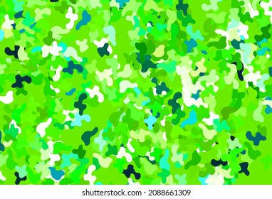 Light Green vector texture with abstract forms. Decorative design in abstract style with random forms. Modern design for your business card.