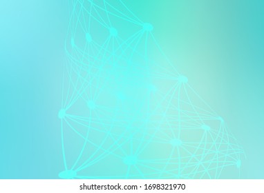 Light Green vector texture with artificial intelligence concept. Shining illustration with AI shapes on abstract template. Design for depiction of cyber innovations.