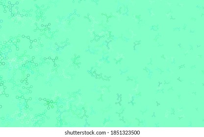 Light Green vector texture with artificial intelligence concept. Abstract illustration with links and dots of AI. Template for ads of intellect, innovations.