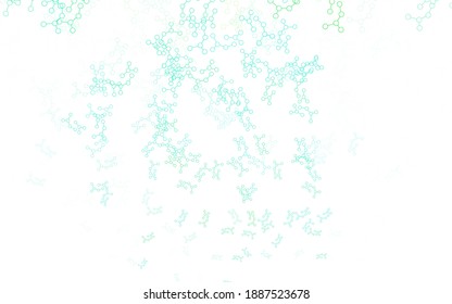Light Green vector texture with artificial intelligence concept. Shining colorful illustration with real structure of AI. Pattern for  poster, banner of technology.