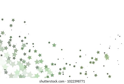 Light Green vector texture with beautiful stars. Glitter abstract illustration with colored stars. The pattern can be used for wrapping gifts.