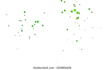 Light Green vector texture with beautiful stars. Modern geometrical abstract illustration with stars. The template can be used as a background.