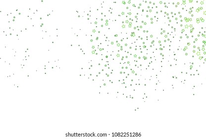 Light Green vector texture with beautiful stars. Modern geometrical abstract illustration with stars. The pattern can be used for websites.
