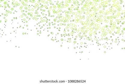 Light Green vector texture with beautiful stars. Stars on blurred abstract background with gradient. Best design for your ad, poster, banner.