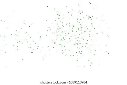 Light Green vector texture with beautiful stars. Glitter abstract illustration with colored stars. The pattern can be used for wrapping gifts.