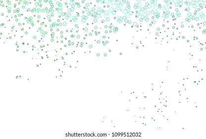 Light Green vector texture with beautiful stars. Glitter abstract illustration with colored stars. The pattern can be used for wrapping gifts.