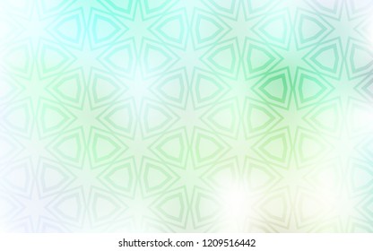 Light Green vector texture with beautiful stars. Modern geometrical abstract illustration with stars. Pattern for wrapping gifts.