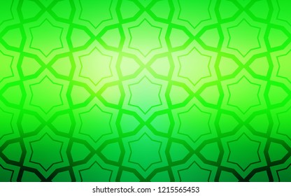 Light Green vector texture with beautiful stars. Modern geometrical abstract illustration with stars. Best design for your ad, poster, banner.