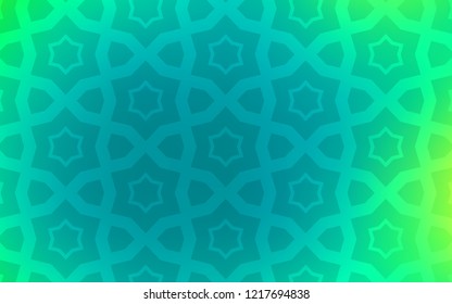 Light Green vector texture with beautiful stars. Shining colored illustration with stars. Pattern for new year ad, booklets.