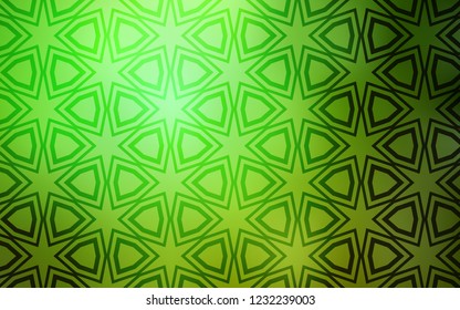 Light Green vector texture with beautiful stars. Modern geometrical abstract illustration with stars. Pattern for wrapping gifts.