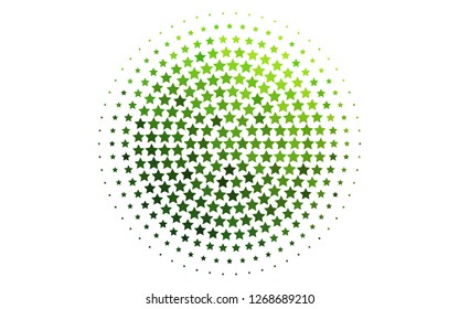 Light Green vector texture with beautiful stars. Glitter abstract illustration with colored stars. The pattern can be used for wrapping gifts.