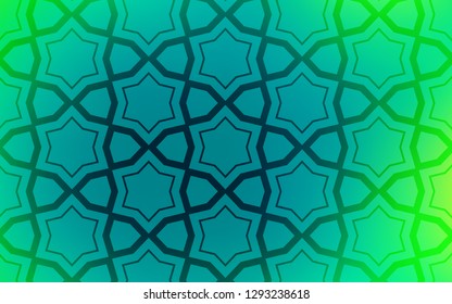 Light Green vector texture with beautiful stars. Decorative illustration with stars on abstract template. Pattern for new year ad, booklets.