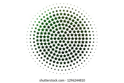 Light Green vector texture with beautiful stars. Decorative shining illustration with stars on abstract template. The pattern can be used for wrapping gifts.