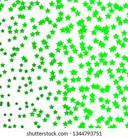 Light Green vector texture with beautiful stars. Decorative illustration with stars on abstract template. Pattern for websites, landing pages.