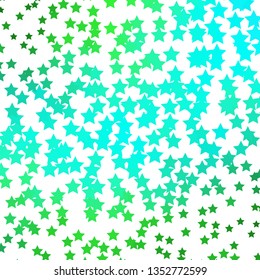 Light Green vector texture with beautiful stars. Blur decorative design in simple style with stars. Theme for cell phones.