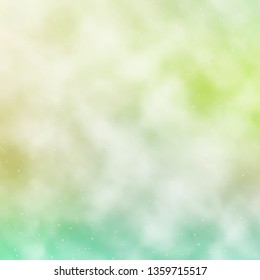 Light Green vector texture with beautiful stars. Blur decorative design in simple style with stars. Pattern for new year ad, booklets.