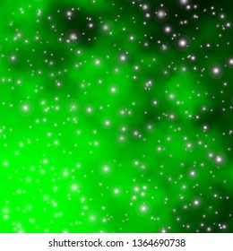 Light Green vector texture with beautiful stars. Colorful illustration with abstract gradient stars. Pattern for new year ad, booklets.