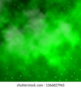 Light Green vector texture with beautiful stars. Shining colorful illustration with small and big stars. Pattern for wrapping gifts.