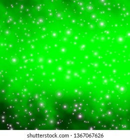 Light Green vector texture with beautiful stars. Decorative illustration with stars on abstract template. Best design for your ad, poster, banner.