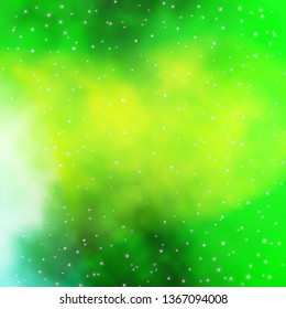 Light Green vector texture with beautiful stars. Colorful illustration with abstract gradient stars. Pattern for new year ad, booklets.