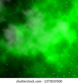 Light Green vector texture with beautiful stars. Modern geometric abstract illustration with stars. Design for your business promotion.