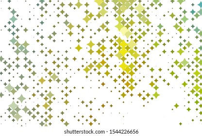 Light Green vector texture with beautiful stars. Blurred decorative design in simple style with stars. The pattern can be used for new year ad, booklets.