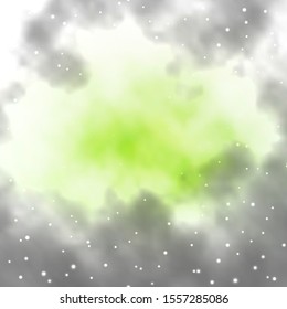 Light Green vector texture with beautiful stars. Blur decorative design in simple style with stars. Best design for your ad, poster, banner.