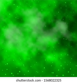 Light Green vector texture with beautiful stars. Decorative illustration with stars on abstract template. Design for your business promotion.