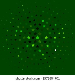 Light Green vector texture with beautiful stars. Colorful illustration with abstract gradient stars. Pattern for new year ad, booklets.