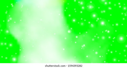 Light Green vector texture with beautiful stars. Modern geometric abstract illustration with stars. Pattern for wrapping gifts.