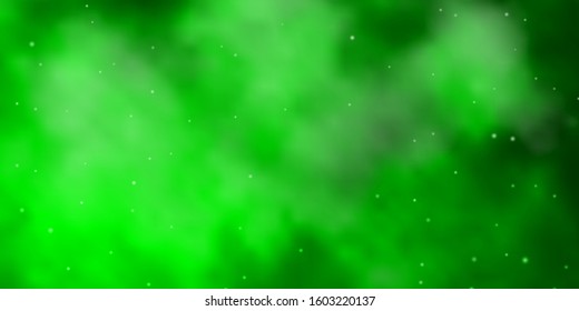 Light Green vector texture with beautiful stars. Modern geometric abstract illustration with stars. Pattern for new year ad, booklets.