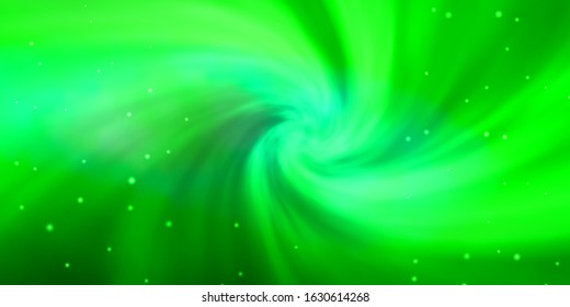 Light Green vector texture with beautiful stars. Modern geometric abstract illustration with stars. Pattern for websites, landing pages.