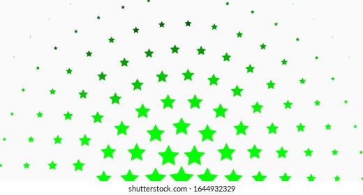 Light Green vector texture with beautiful stars. Modern geometric abstract illustration with stars. Theme for cell phones.