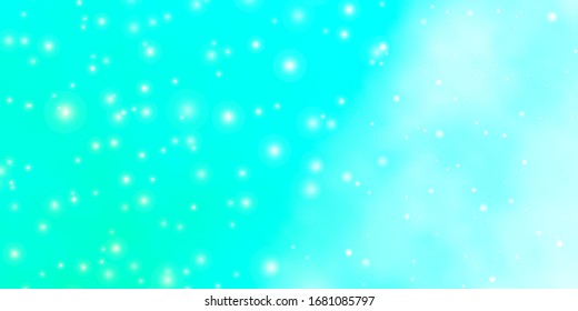 Textura vectorial verde claro con hermosas estrellas. Dibujo abstracto geométrico moderno con estrellas. Tema para teléfonos celulares.