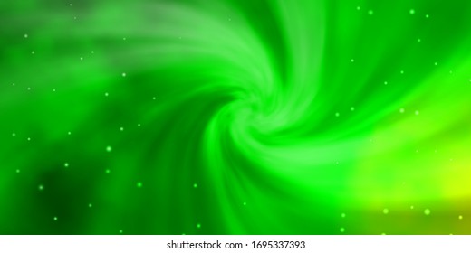 Light Green vector texture with beautiful stars. Colorful illustration in abstract style with gradient stars. Best design for your ad, poster, banner.