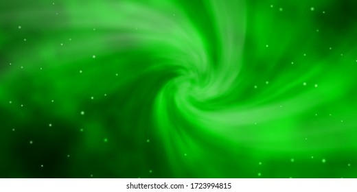 Light Green vector texture with beautiful stars. Decorative illustration with stars on abstract template. Pattern for wrapping gifts.