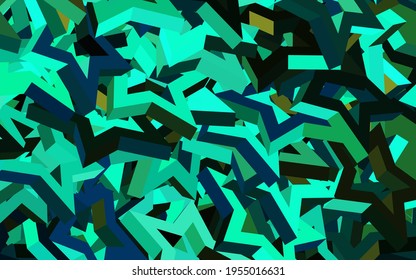 Light Green vector texture with beautiful stars. Blurred decorative design in simple style with stars. Pattern for astrology websites.