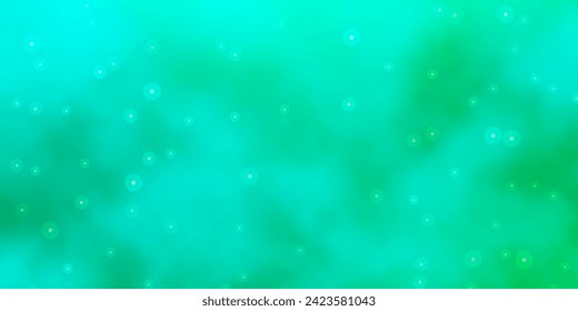 Textura vectorial verde claro con hermosas estrellas. Diseño decorativo desdibujado en un estilo sencillo con estrellas. Patrón para sitios web, páginas de inicio.