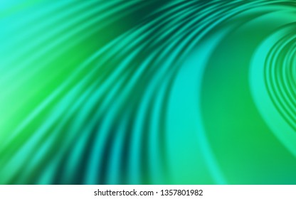 Light Green vector texture with bent lines. Colorful illustration in abstract style with gradient. A new texture for your  ad, booklets, leaflets.