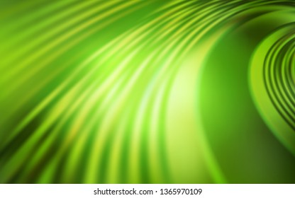 Light Green vector texture with bent lines. Colorful illustration in abstract style with gradient. Brand new design for your ads, poster, banner.