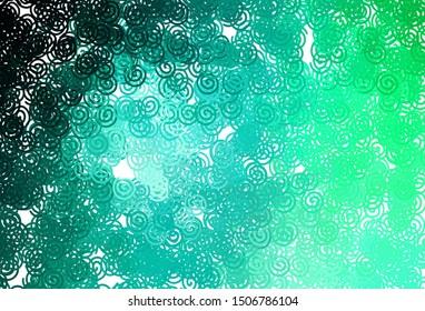 Light Green vector texture with bent lines. An elegant bright illustration with gradient. New composition for your brand book.