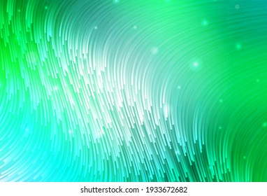 Light Green vector texture with bent lines. Brand new colorful illustration in curved style. Texture for booklets, leaflets.