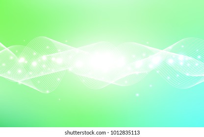 Light Green vector texture with birthday confetti. Beautiful colored illustration with ribbon in celebration style. New design for ad, poster, banner of your Party.