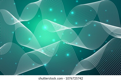 Light Green vector texture with birthday confetti. Decorative shining illustration with ribbons on abstract template. The pattern can be used for carnival, festival leaflets.