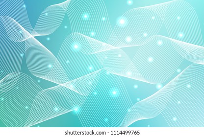 Light Green vector texture with birthday confetti. Modern geometrical abstract illustration with carnival ribbons. The pattern can be used for carnival, festival leaflets.