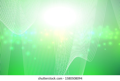 Light Green vector texture with birthday confetti. Confetti on blurred abstract background with colorful gradient. The pattern can be used for carnival, festival leaflets.
