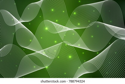 Light Green vector texture with birthday confetti. Confetti on blurred abstract background with colorful gradient. The pattern can be used for carnival, festival leaflets.
