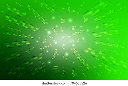 Light Green vector texture with birthday confetti. Confetti on blurred abstract background with colorful gradient. The pattern can be used for birthday gifts, congratulations.